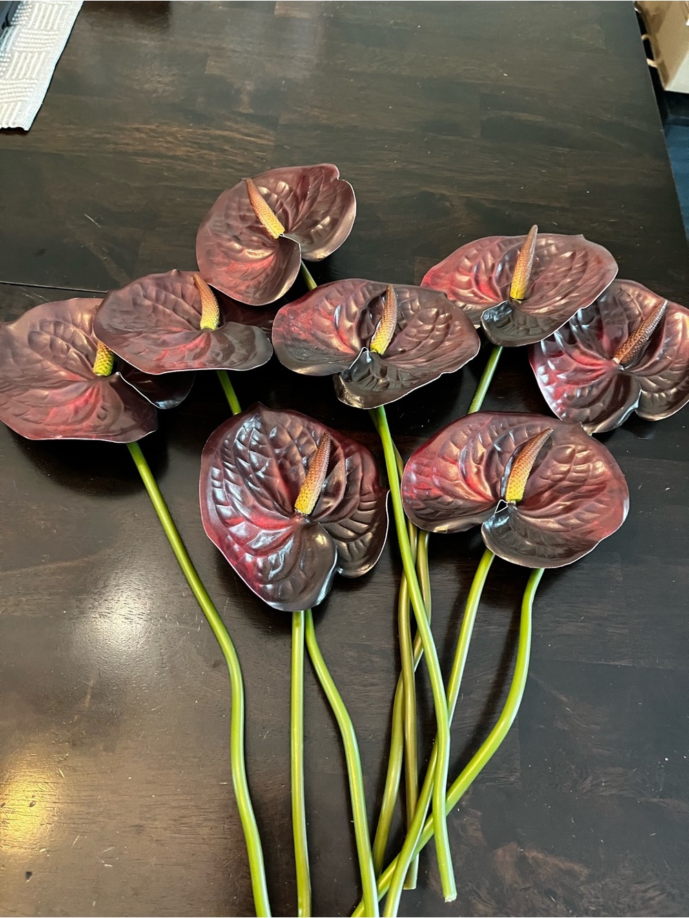 Anthurium Stem Bundle in Deep Burgundy